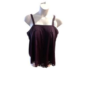 FIT 4 U, SIZE 20W, PURPLE SWIM TOP